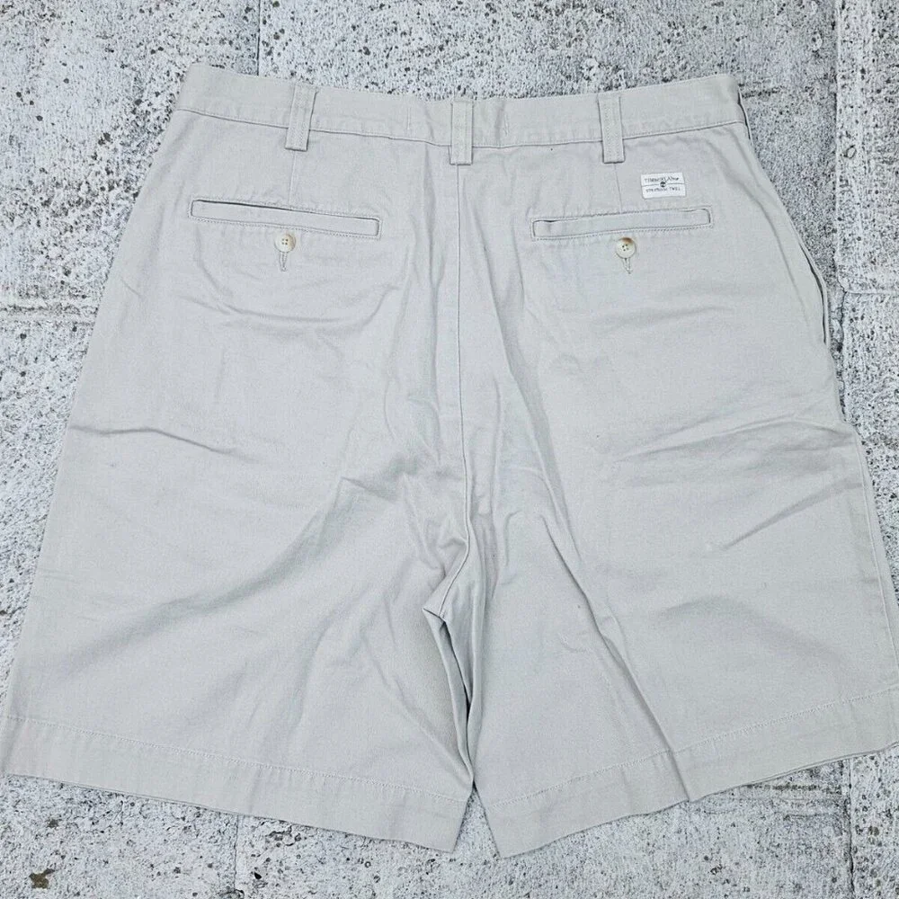 Timberland Men Shorts Bermuda Beige 100% Cotton Shorts Size 36 - Picture 2 of 8